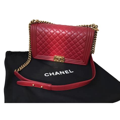 red chanel patent boy bag|coco chanel boys bag.